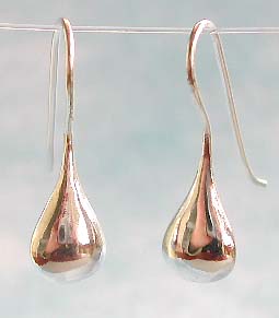 Wholesale earring catalog, sterling silver hook earring water-drop shape design