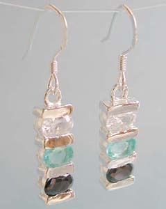 Wholesale jewelry making supply, fish hook sterling silver earring with cz