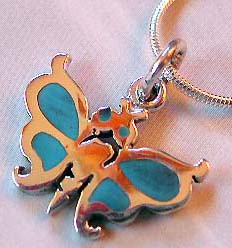 Teen jewelry wholesaler wholesale  turquoise butterfly pendant