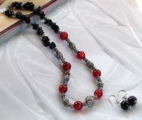 Custom body jewelry wholesale bali beads jewelry set with agate stone