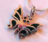 Wholesale teen body jewelry wholesale onyx butterfly pendant