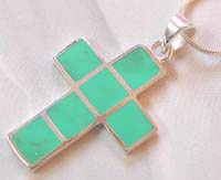 Sterling silver on sale online wholesale sterling silver cross pendant with turquoise