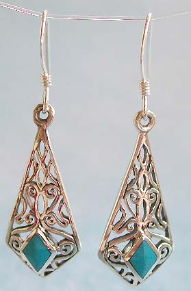 Sterling silver wholesale earring distributor, floral fish hook trend 