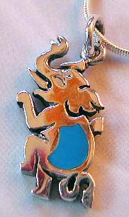 Wholesale child jewelry supplier wholesale turquoise elephant pendant